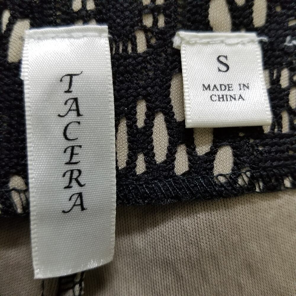 NWT Tacera Black Laced Tan Lining Pants Left Side Zipper Size Small - Picture 5 of 6